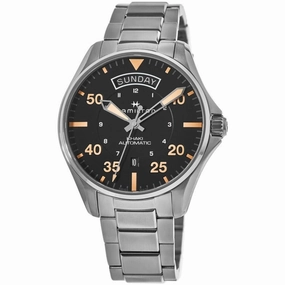 Hamilton Men's Watch - Khaki Aviation Automatic Black Dial Bracelet | H64645131