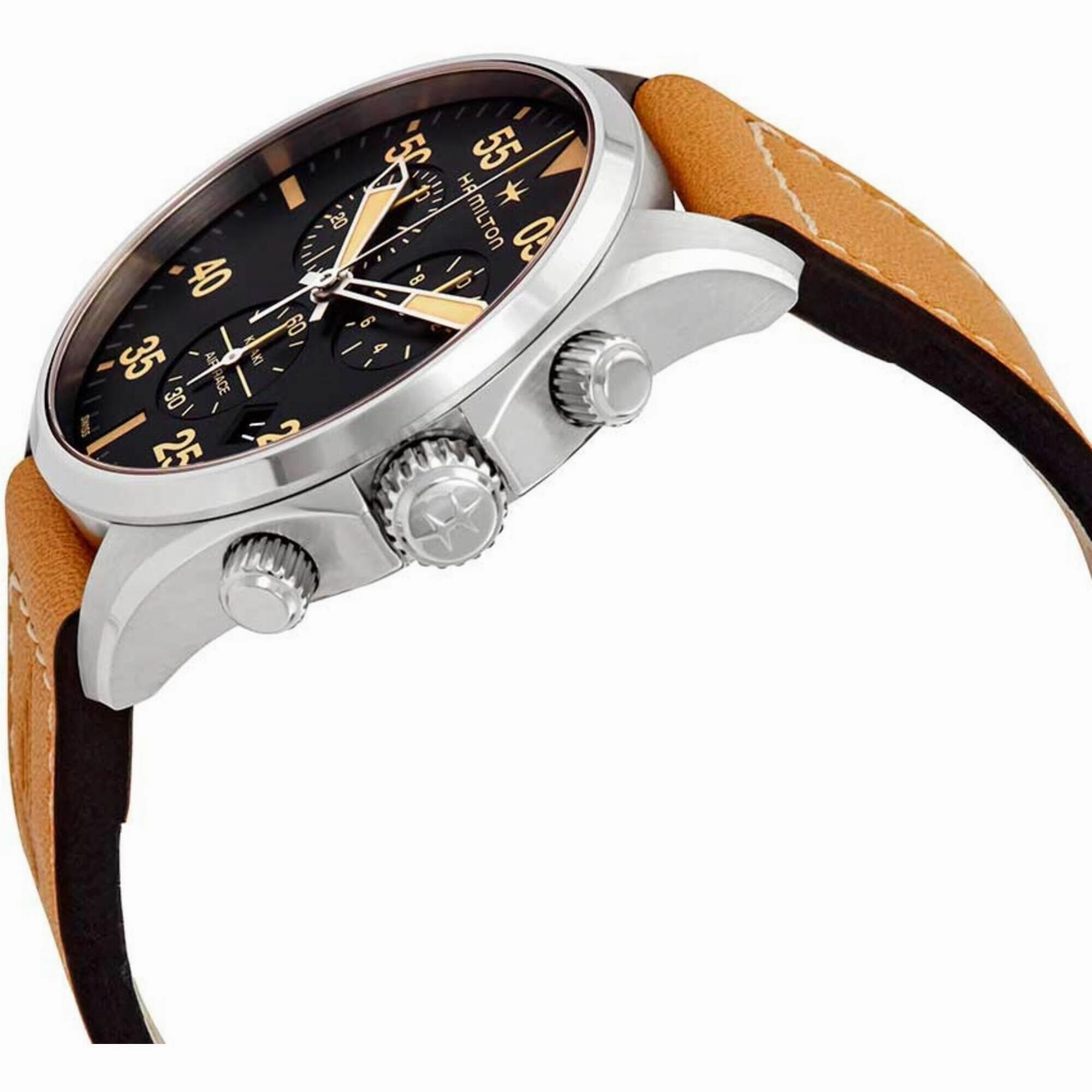 Hamilton Men's Watch - Khaki Aviation Pilot Quartz Brown Leather Strap | H76722531