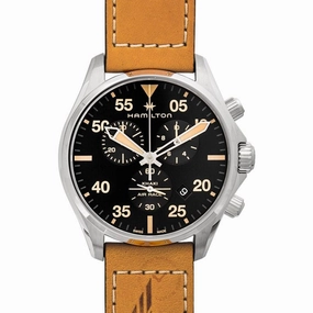 Hamilton Men's Watch - Khaki Aviation Pilot Quartz Brown Leather Strap | H76722531
