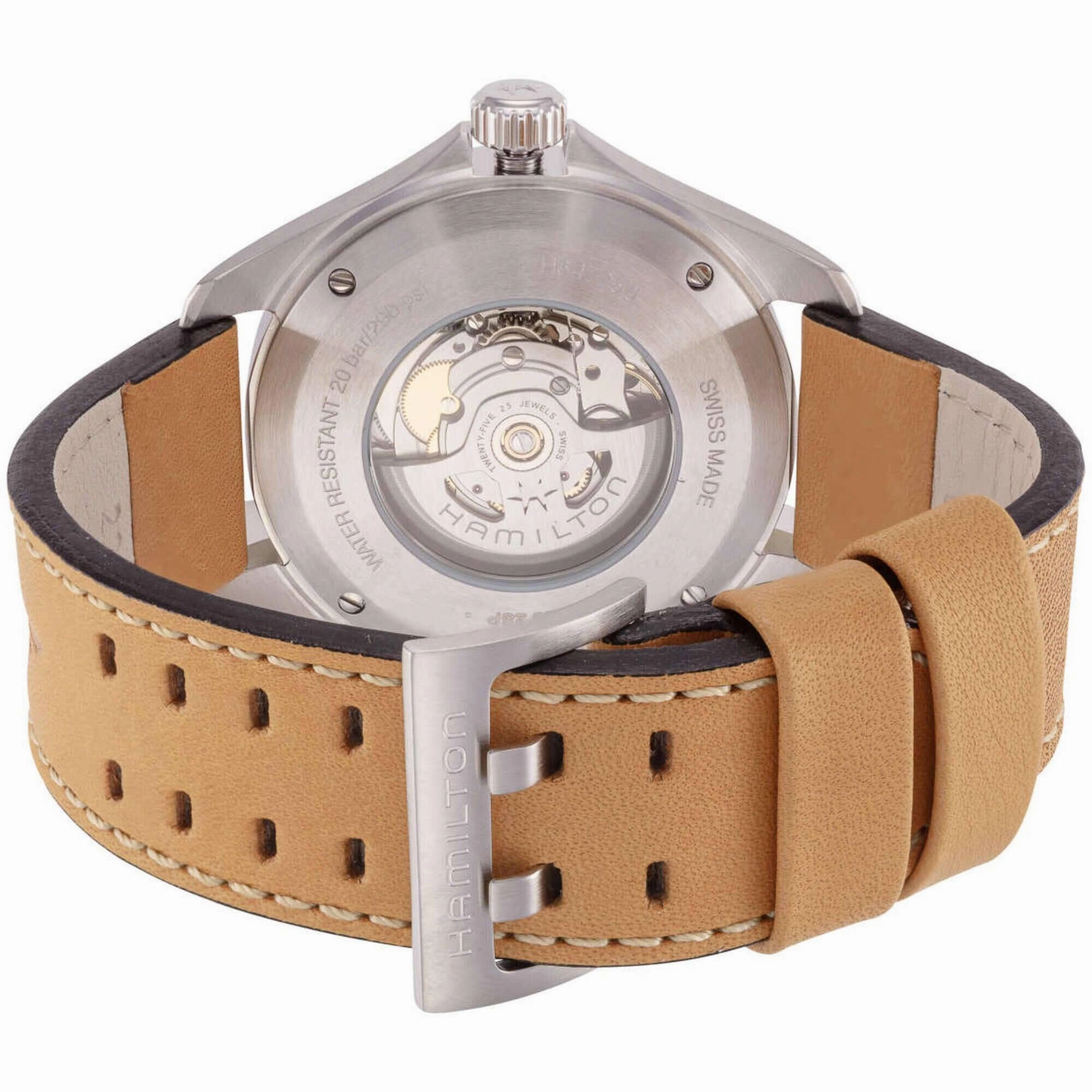 Hamilton Men's Watch - Khaki Aviation Silver Tone Case Brown Strap | H64725531