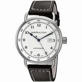 Hamilton Men's Watch - Khaki Navy Pioneer Automatic Brown Leather Strap | H77715553