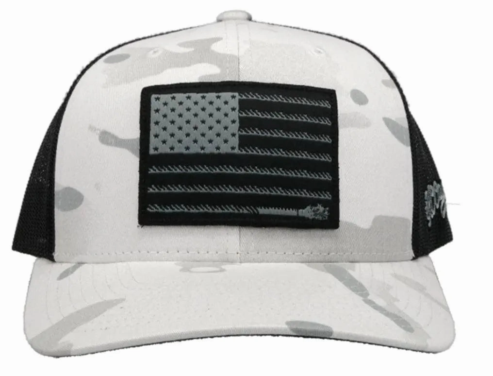 HOOey Liberty Roper Camo (White/Black) - Trucker Cap