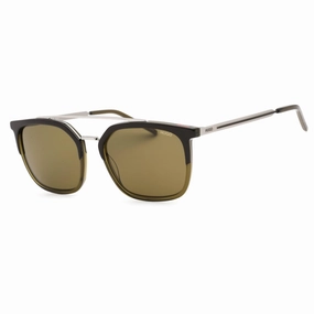 Hugo Men's Sunglasses - Brown Khaki Pilot Full Rim Plastic Frame | HG 1124/S 0IFI QT