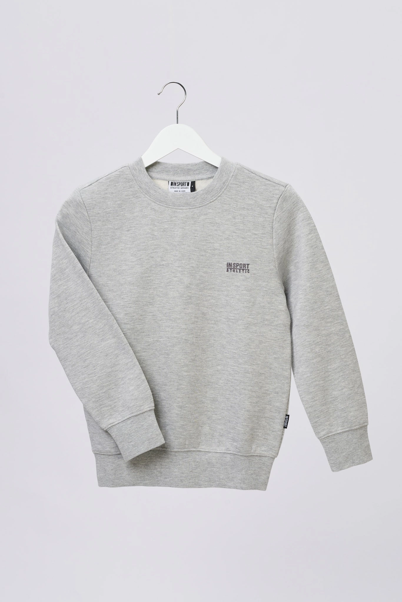 INSPORT KIDS ALASKA GREY MARLE CREW SWEATSHIRT