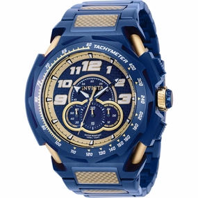 Invicta Men's Chronograph Watch - S1 Rally Blue and Yellow Gold Bracelet | 43795