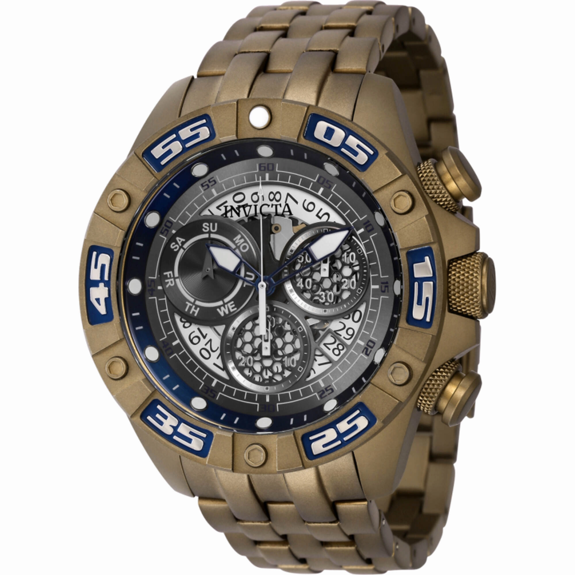 Invicta Men's Watch - Coalition Forces Chronograph Grey Dial Khaki Bracelet | 41670