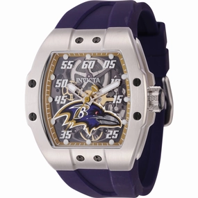 Invicta Men's Watch - NFL Baltimore Ravens Automatic Purple Silicone Strap | 45071