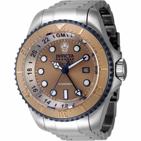 Invicta Men's Watch - Reserve Hydromax Quartz Khaki Dial Steel Bracelet | 45476