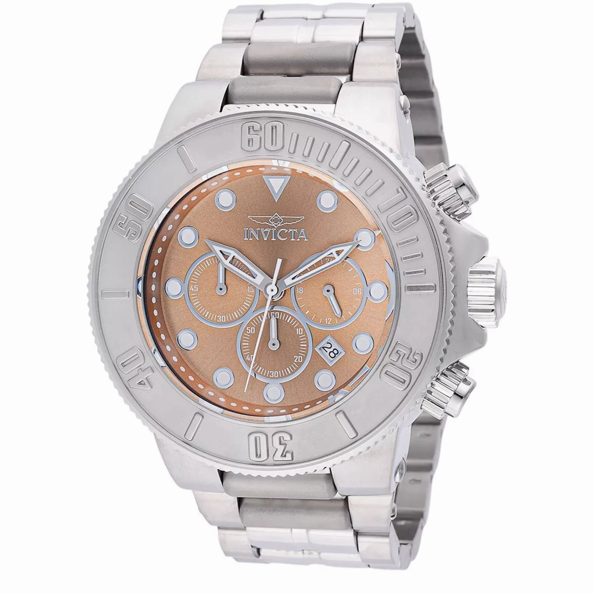 Invicta Men's Watch - Subaqua Chrono Khaki Dial Stainless Steel Tone Bracelet | 46550