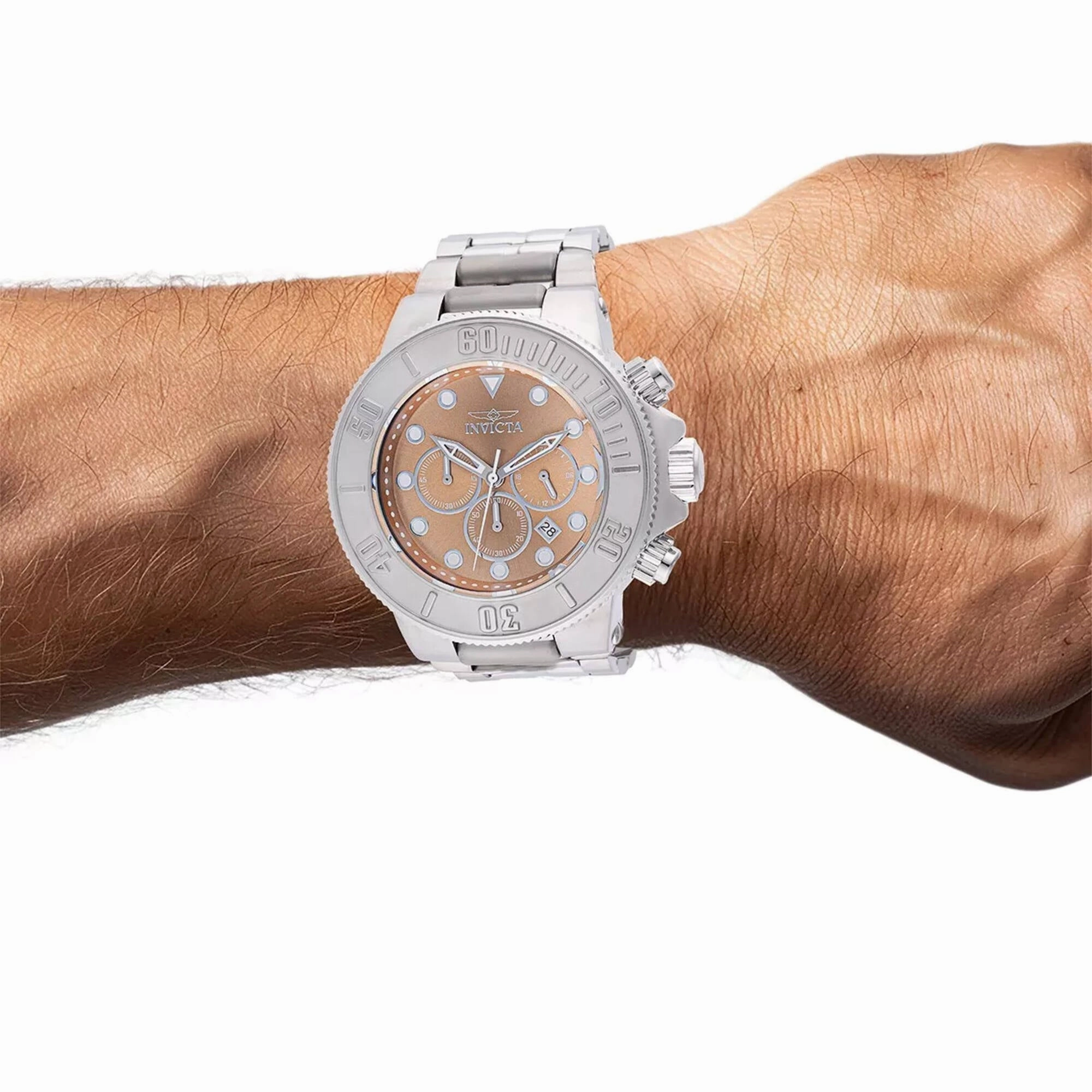 Invicta Men's Watch - Subaqua Chrono Khaki Dial Stainless Steel Tone Bracelet | 46550