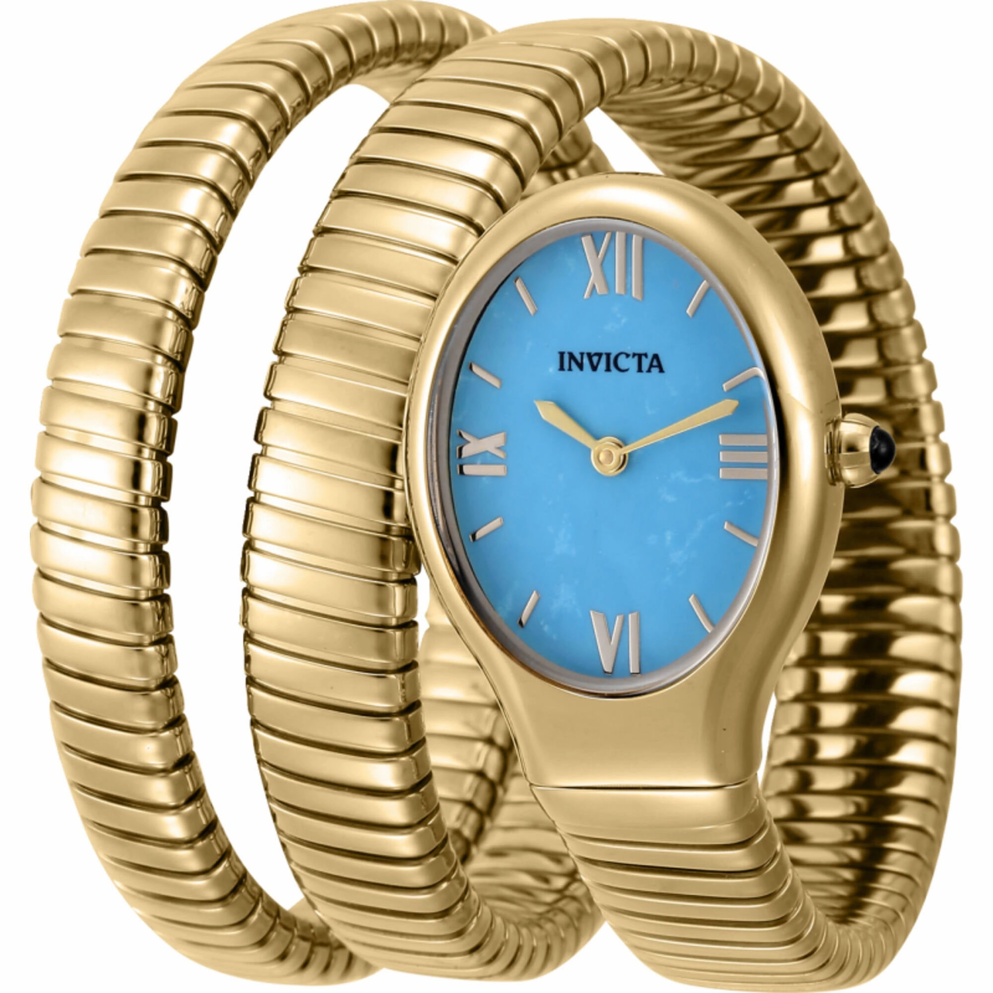 Invicta Women's Wrap Watch - Mayamar Quartz Blue Turquoise Dial Steel Bracelet | 44975