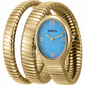 Invicta Women's Wrap Watch - Mayamar Quartz Blue Turquoise Dial Steel Bracelet | 44975