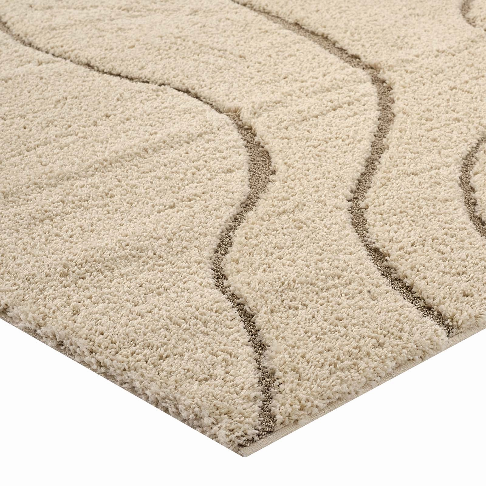 Jubilant Abound Abstract Swirl Shag Area Rug by Modway