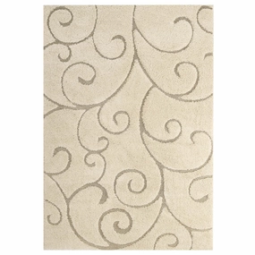 Jubilant Burgeon Scrolling Vine Shag Area Rug by Modway