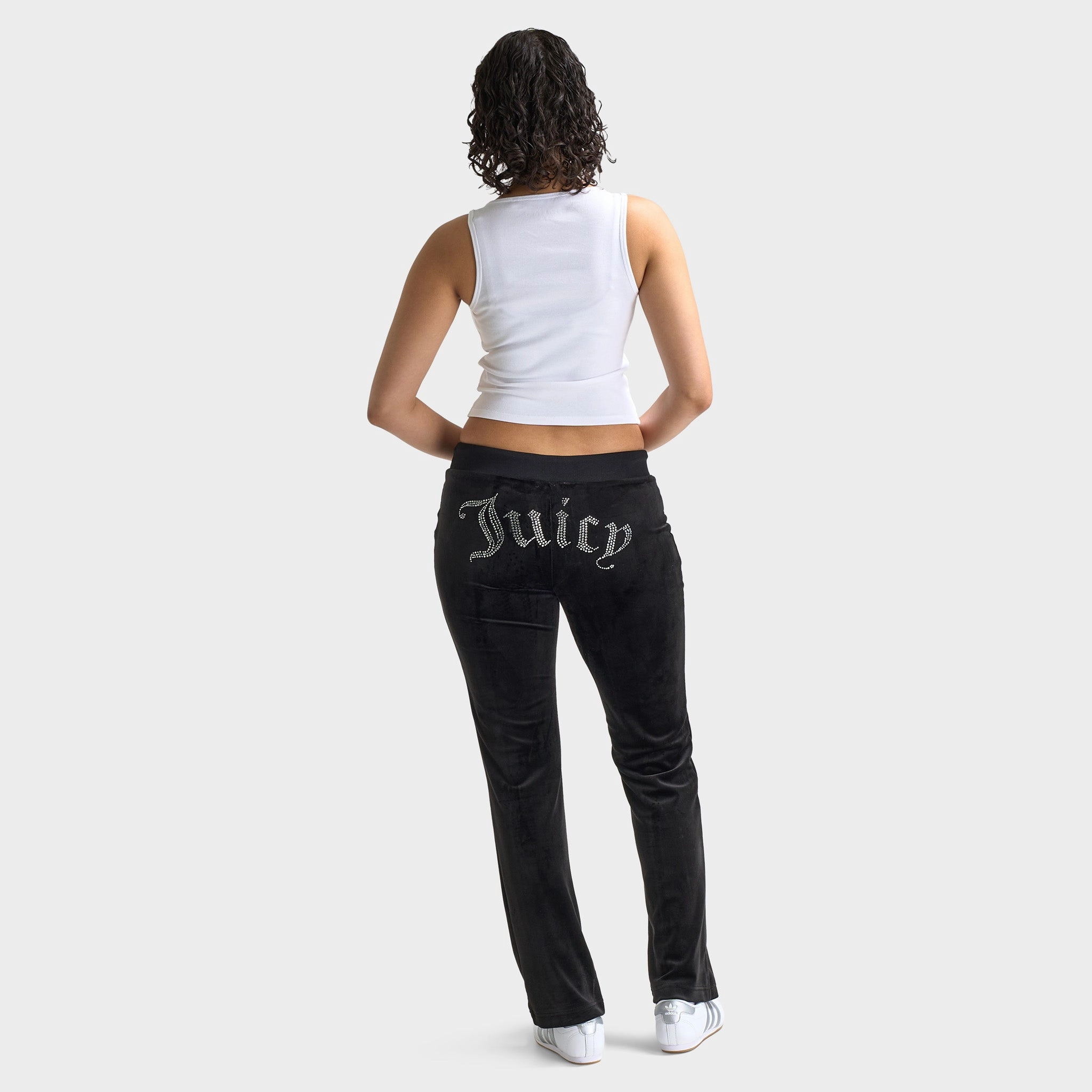 Juicy Couture Women's Cropped Fitted Graphic Tank / White