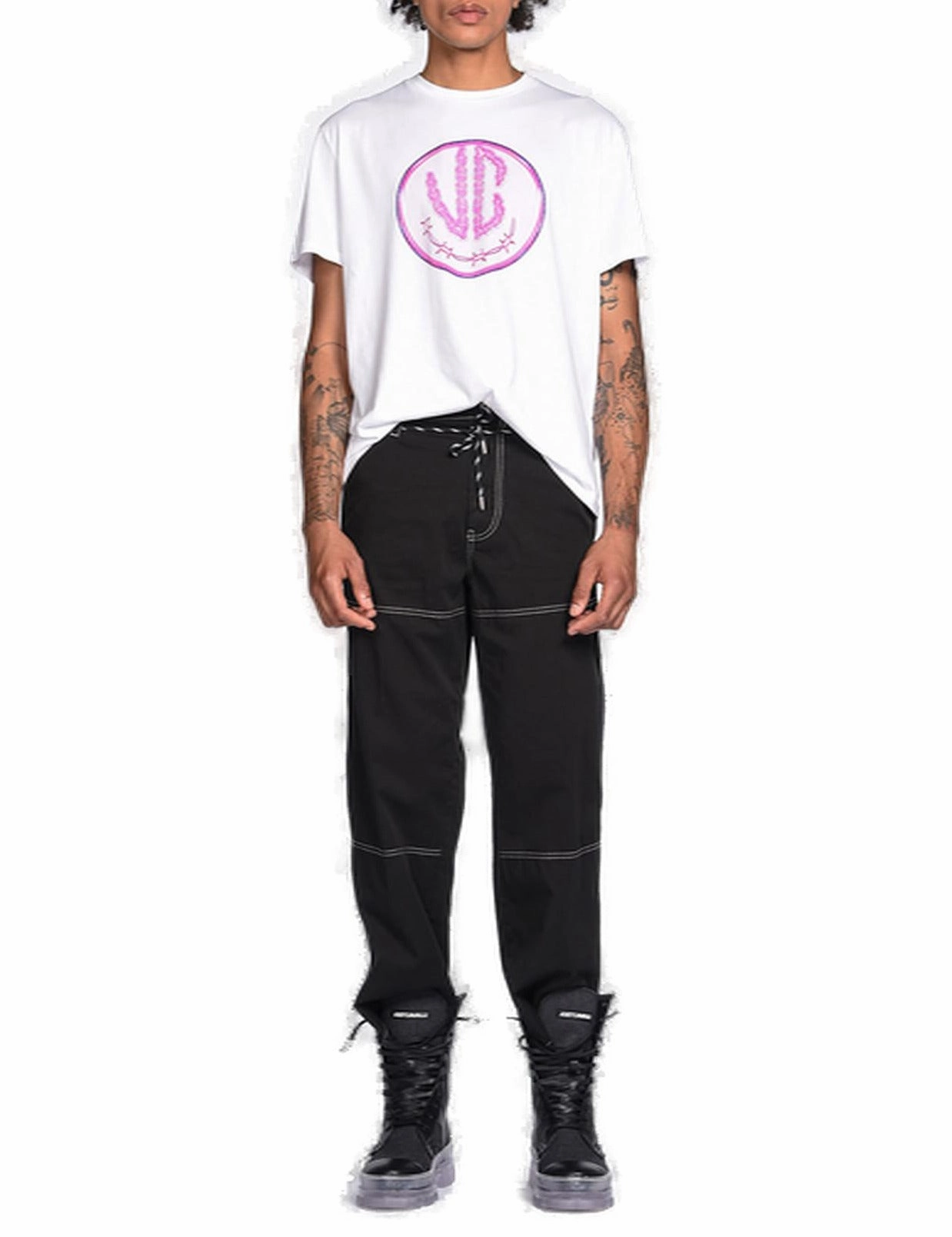 Just Cavalli Stitched Mid-Waisted Pants