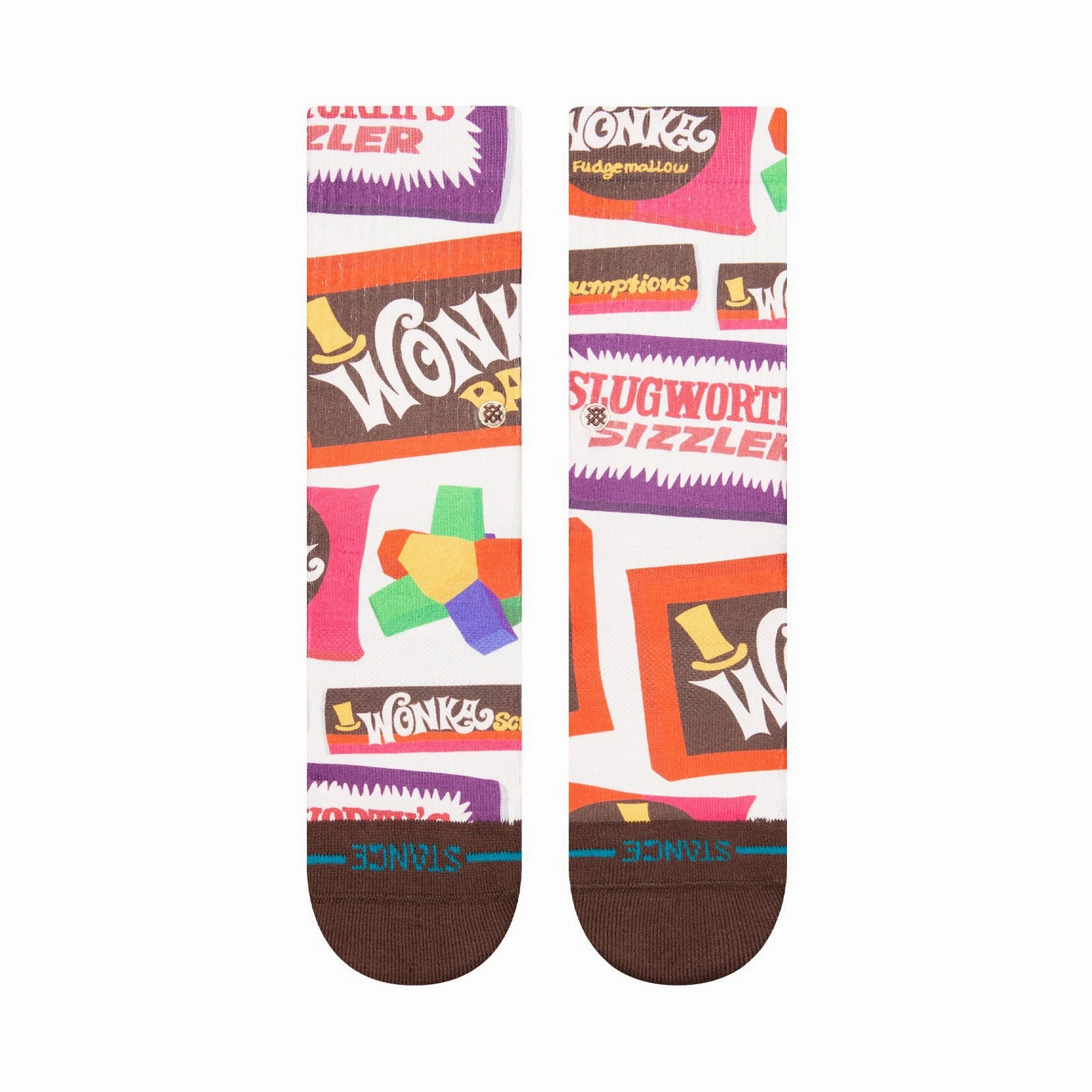 Kids' Crew Socks - Wonka Bars - Brown