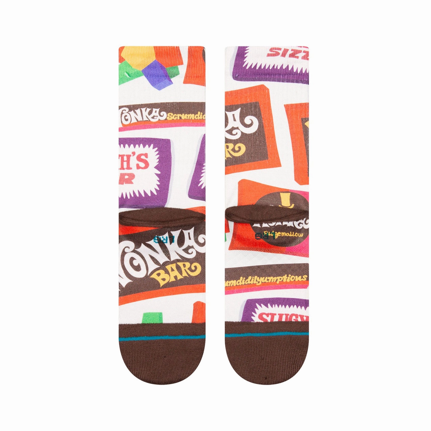 Kids' Crew Socks - Wonka Bars - Brown