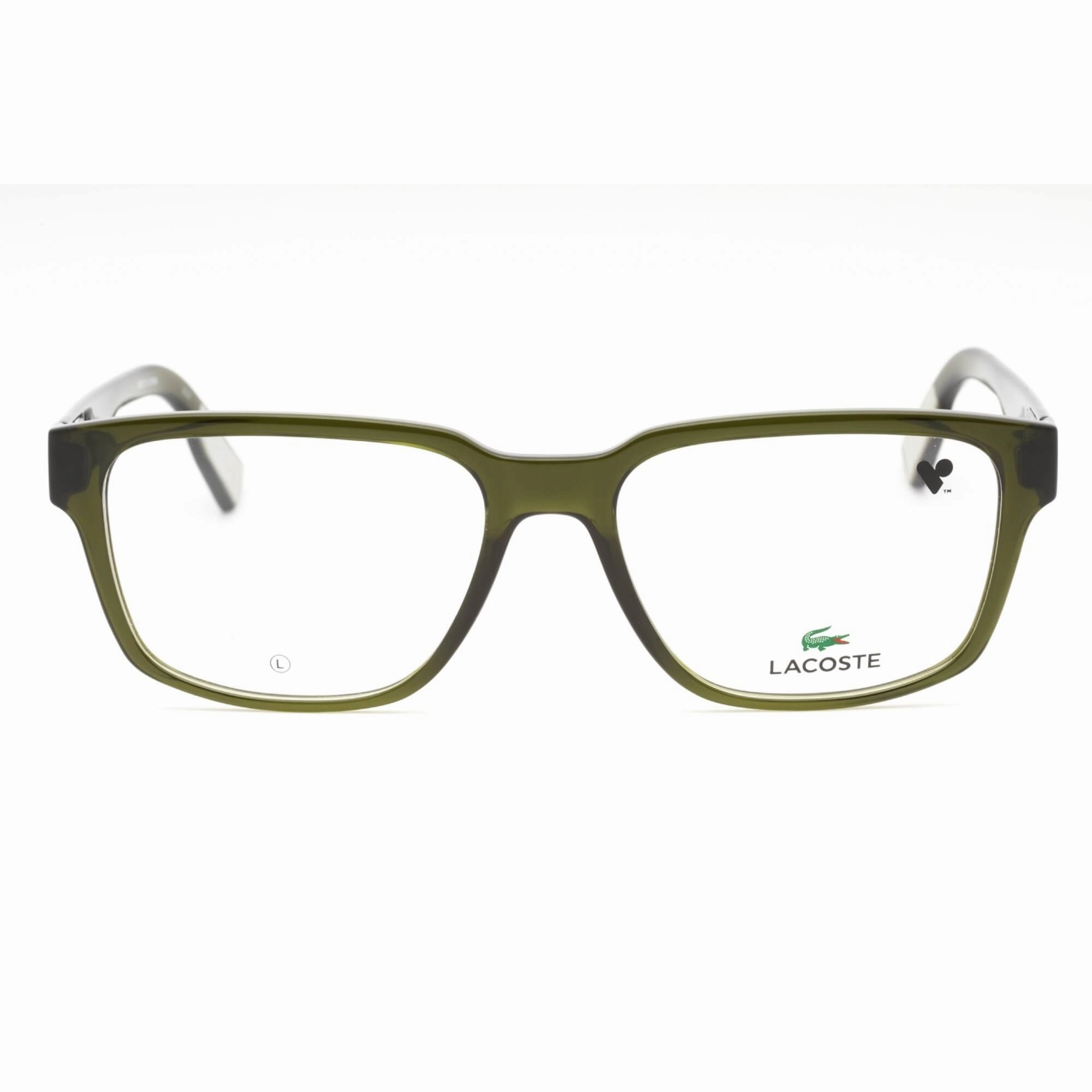 Lacoste Men's Eyeglasses - Khaki Plastic Rectangular Shape Full Rim Frame | L2927 275