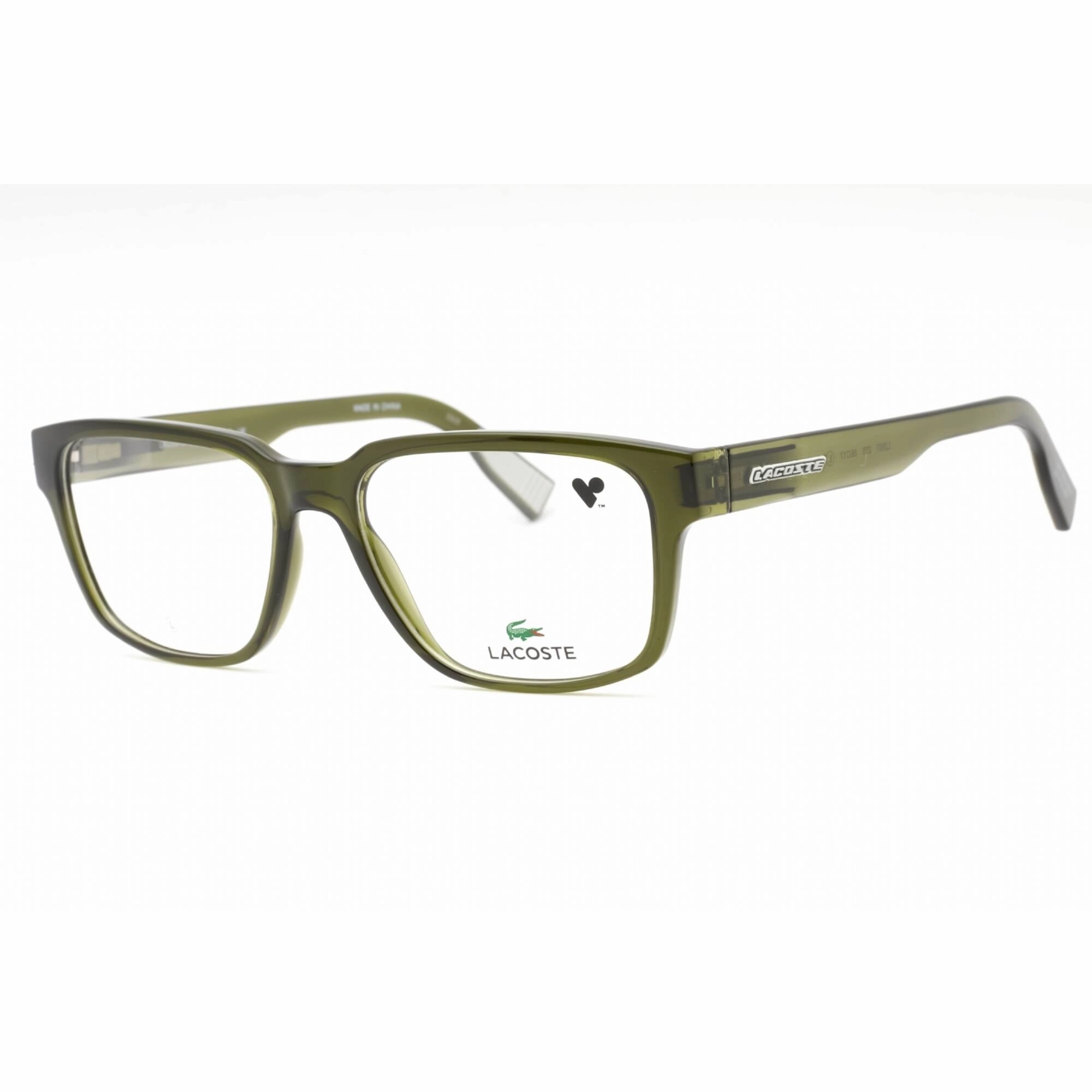 Lacoste Men's Eyeglasses - Khaki Plastic Rectangular Shape Full Rim Frame | L2927 275