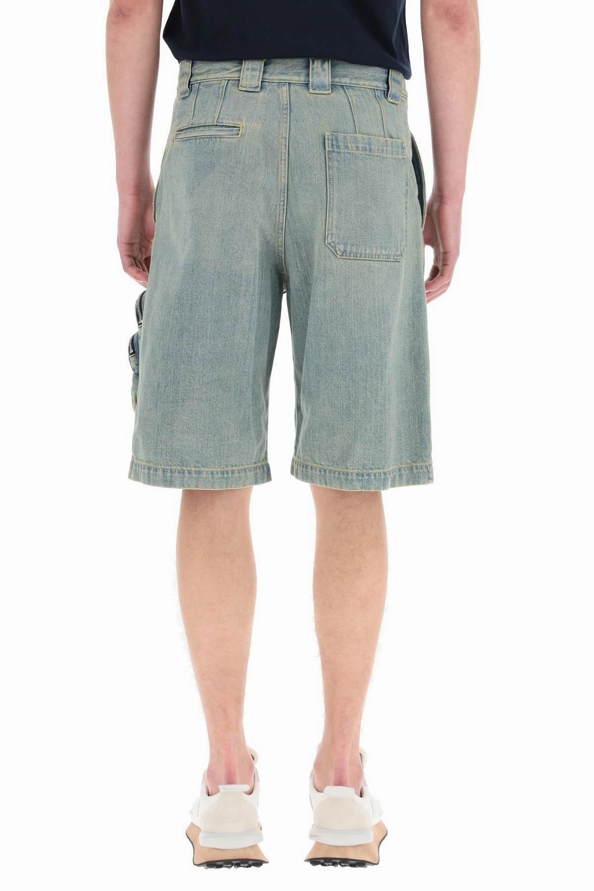Lanvin Zipped Pockets Denim Bermuda Shorts