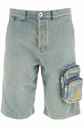Lanvin Zipped Pockets Denim Bermuda Shorts