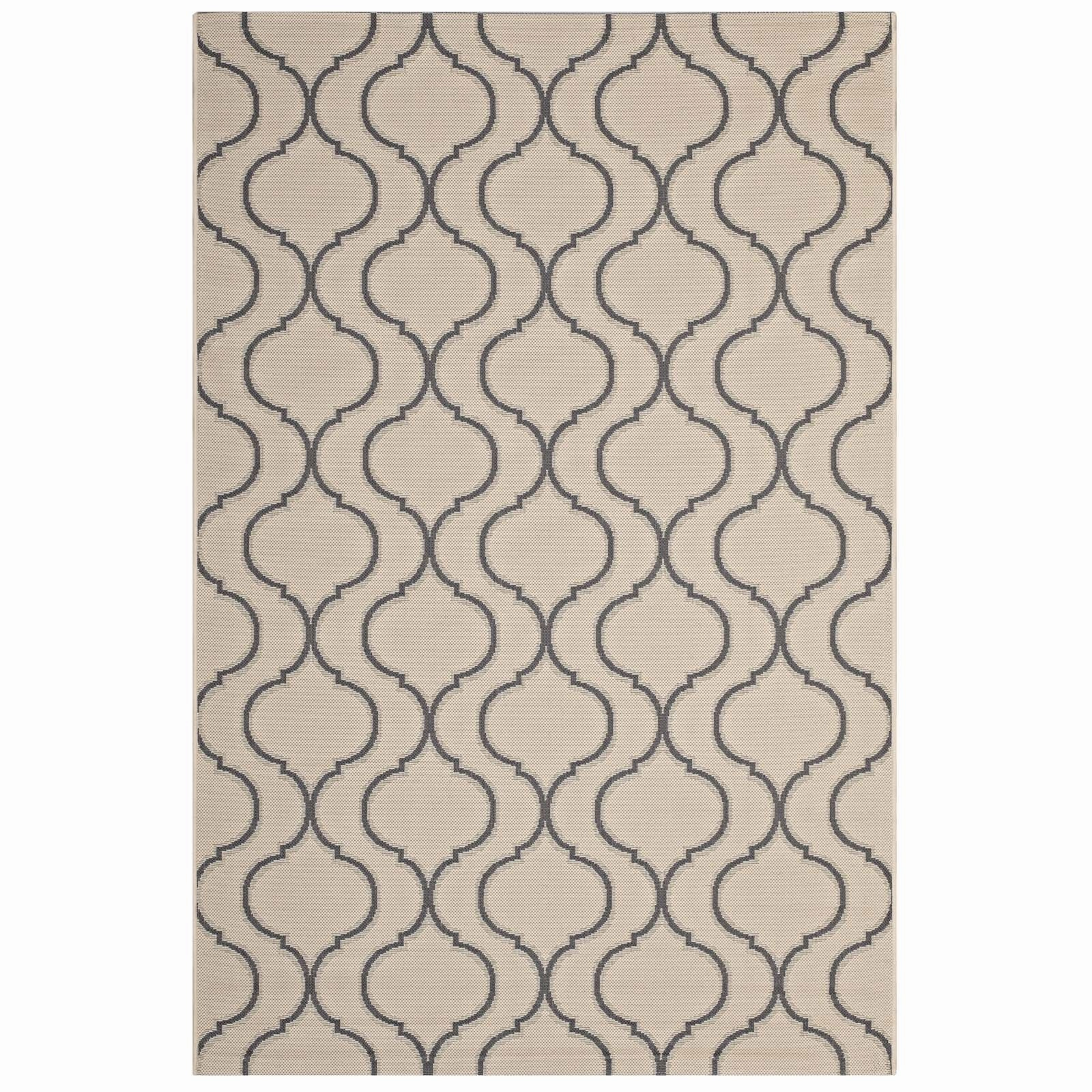 Linza Wave Abstract Trellis Indoor and Outdoor Area Rug by Modway