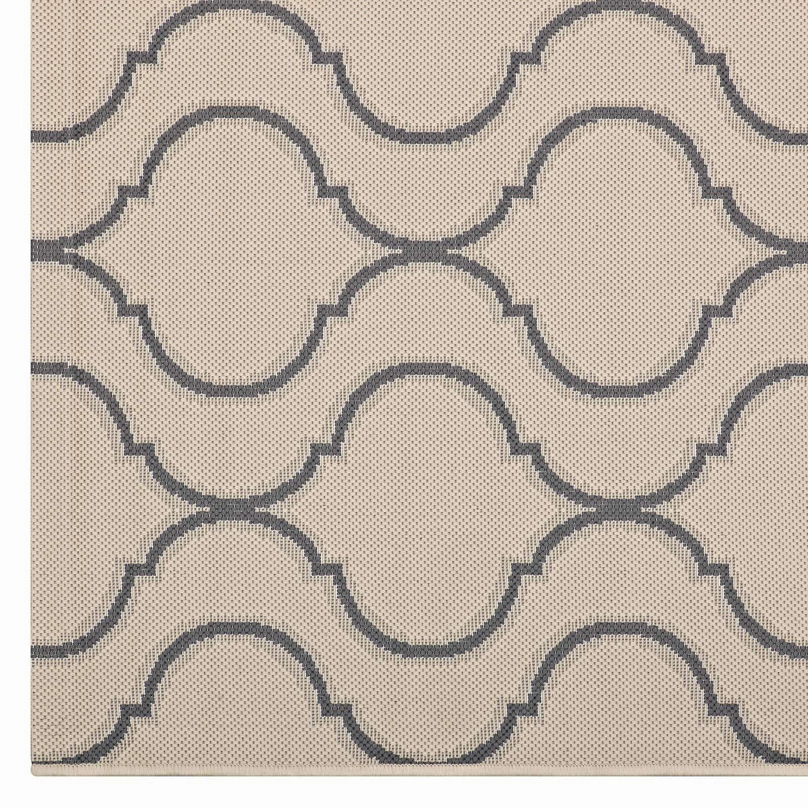 Linza Wave Abstract Trellis Indoor and Outdoor Area Rug by Modway