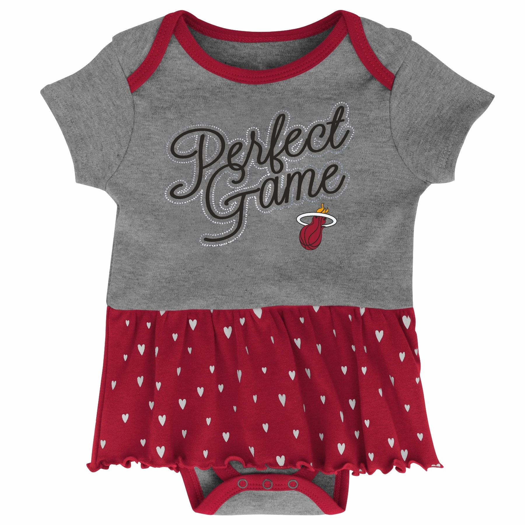 Miami HEAT Newborn Girl Creeper Bib Bootie Set