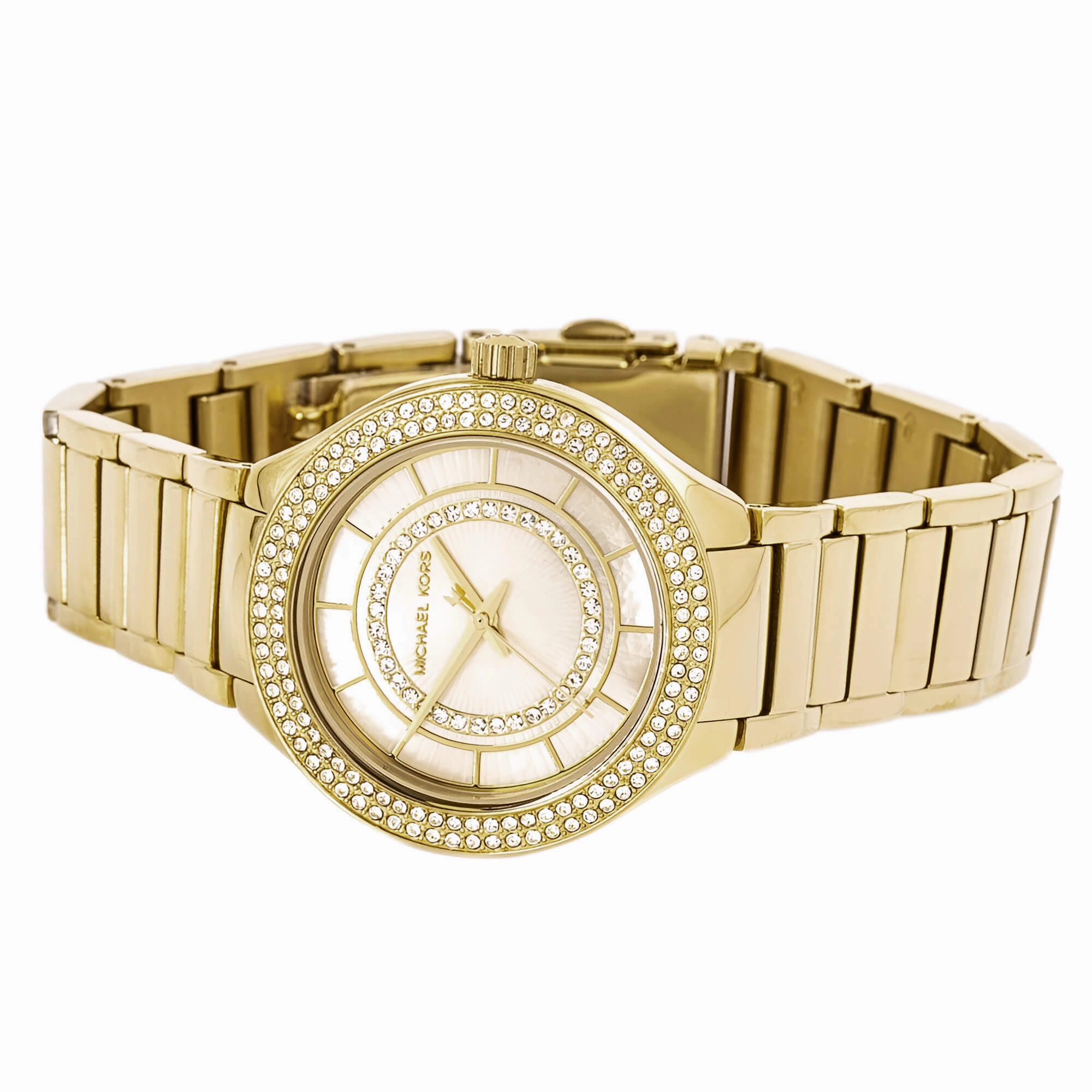 Michael Kors MK3801 Mini Kerry Womens MOP Dial Crystal Watch