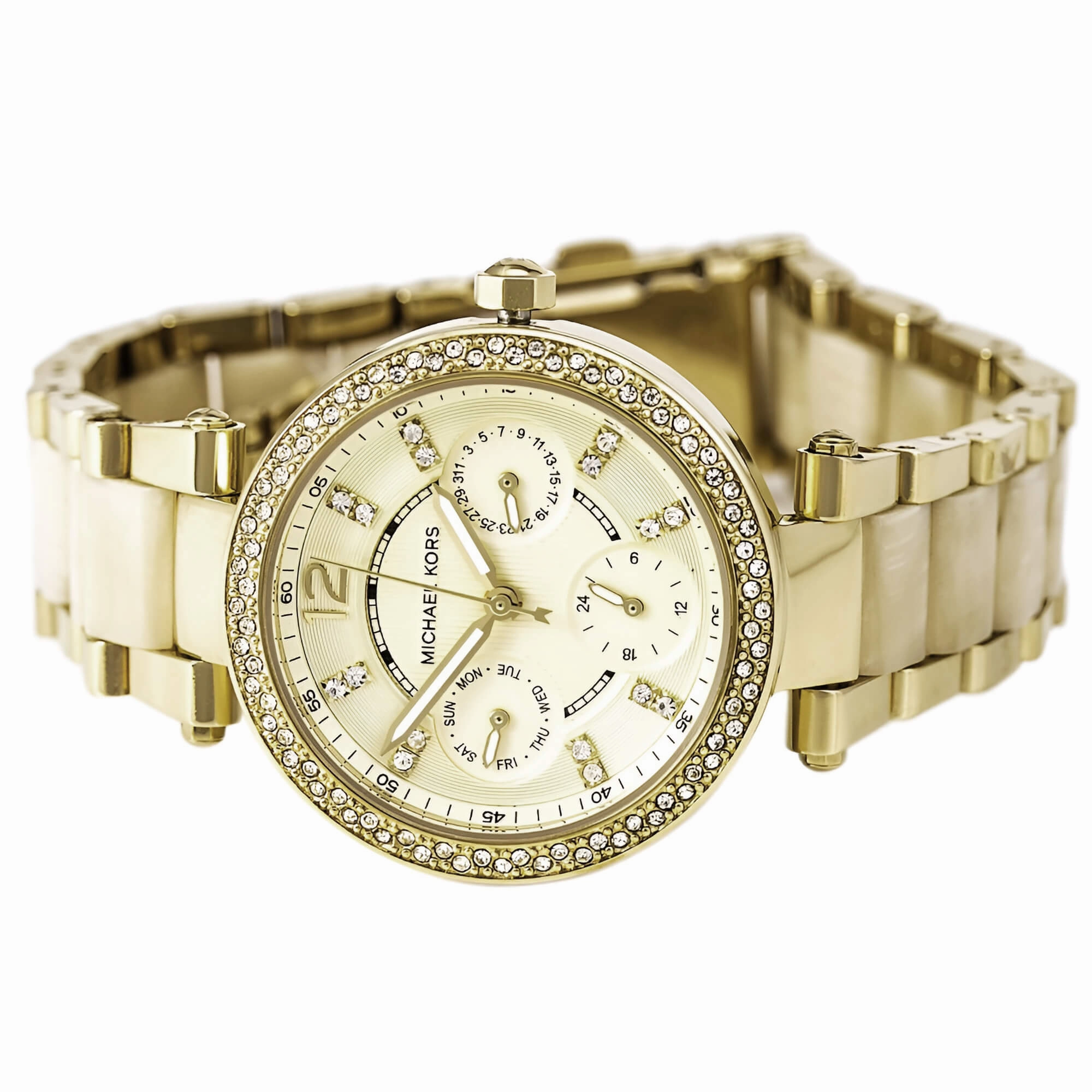 Michael Kors MK5842 Women's Mini Parker Gold Tone Dial Watch