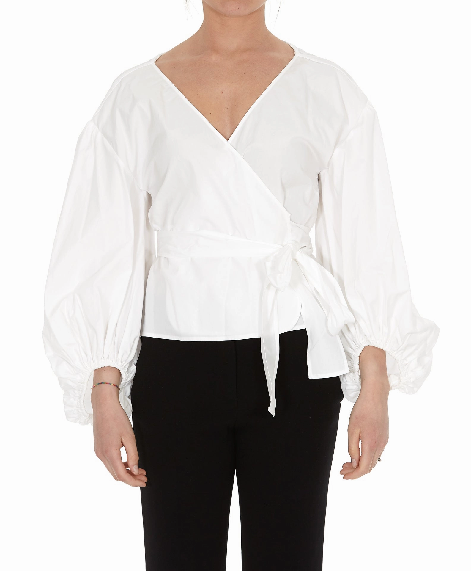 Michael Michael Kors Poplin Wrap Blouse