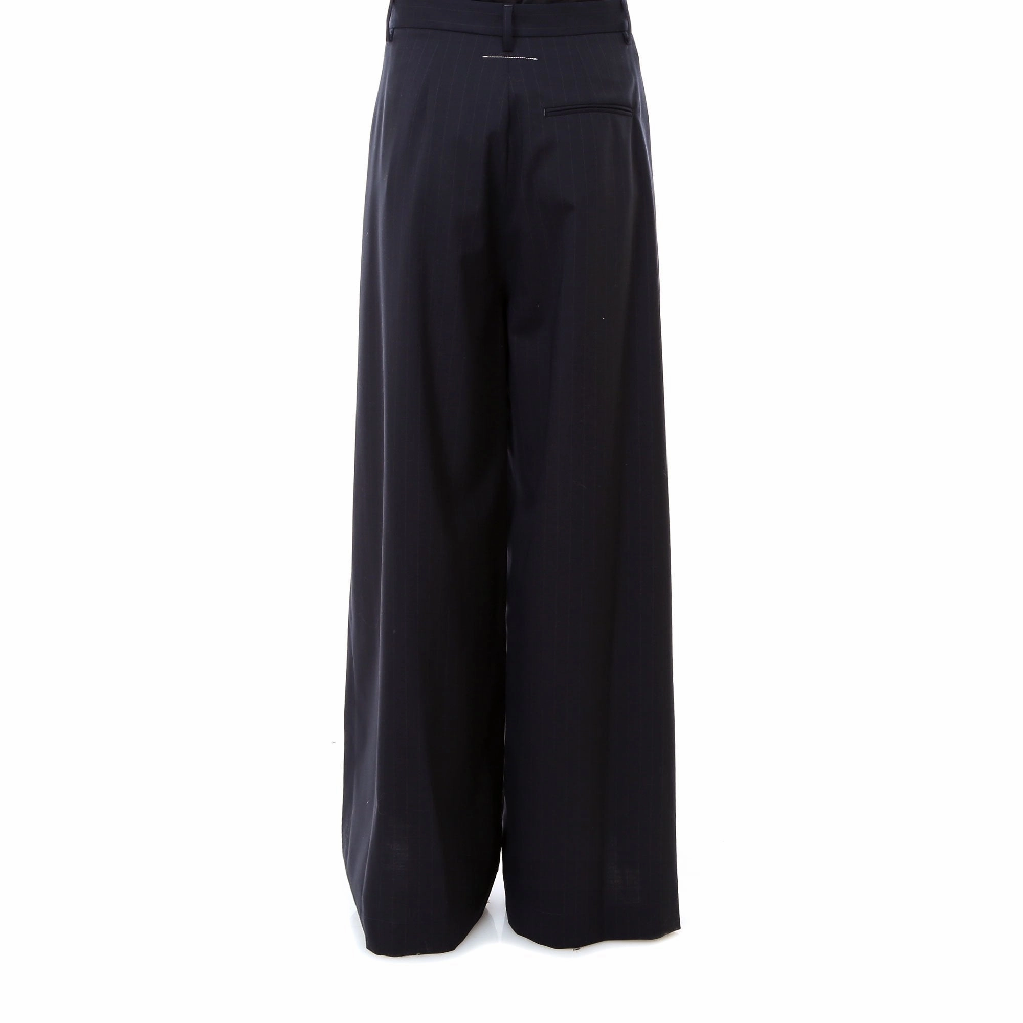Mm6 Maison Margiela Lace Trim Wide-Leg Pants