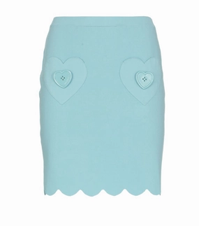 Moschino Heart-Detailed High-Waisted Skirt