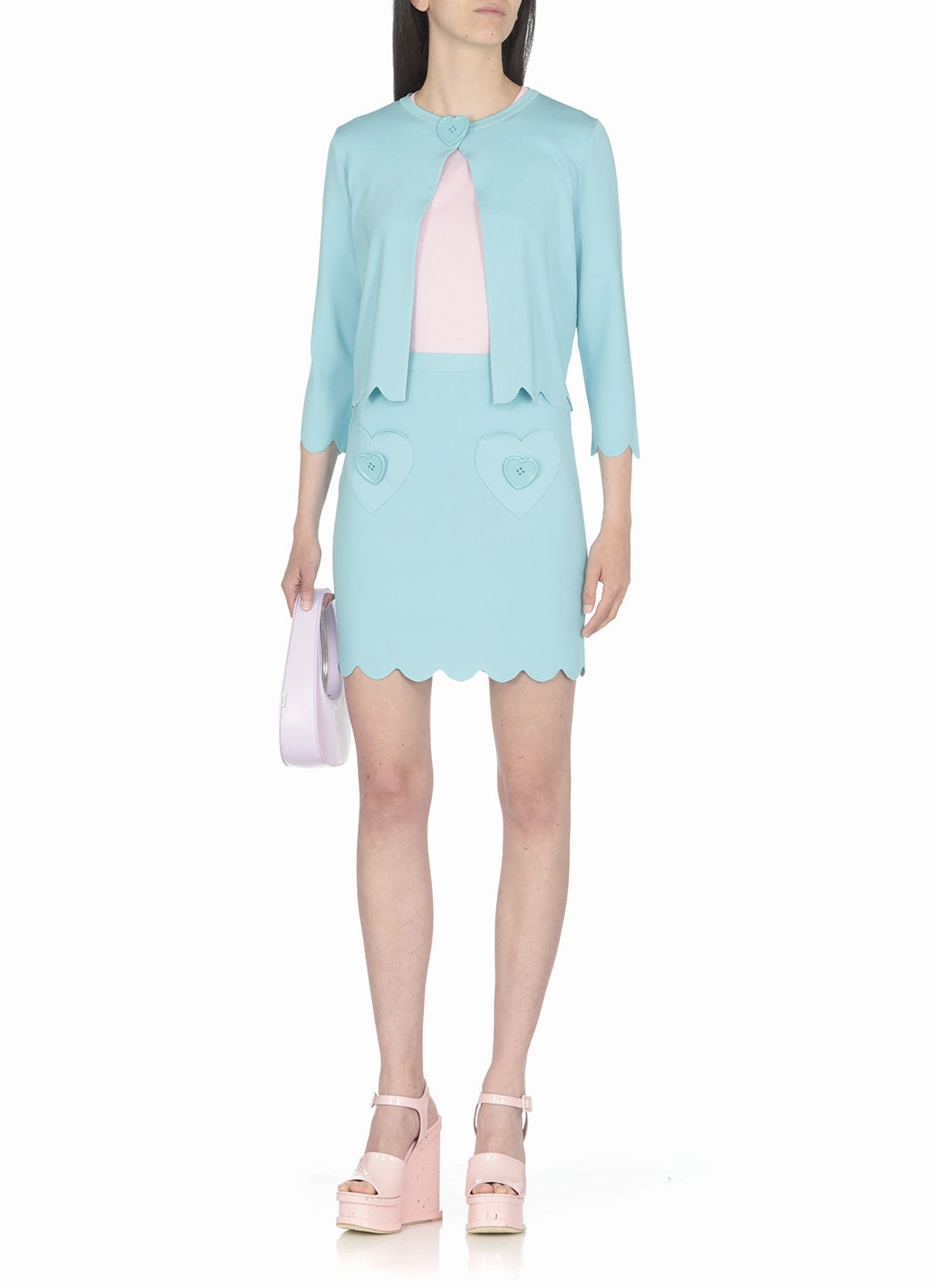 Moschino Heart-Detailed High-Waisted Skirt