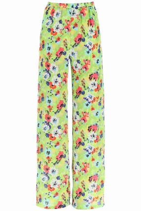 MSGM Floral Printed Wide Leg Pants