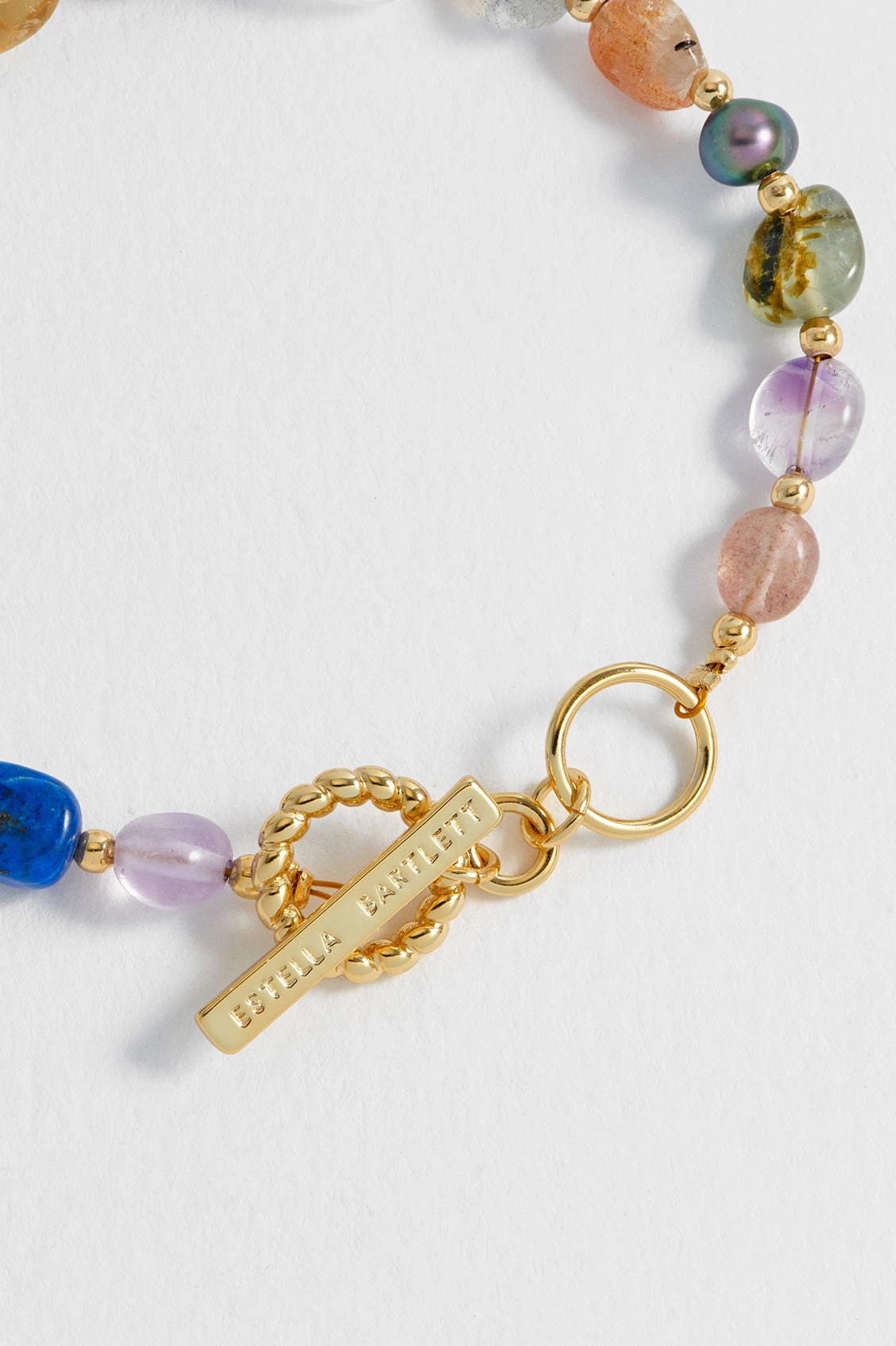 Multi Beaded T Bar Bracelet