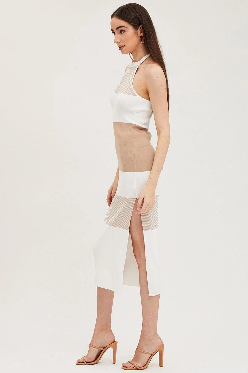 Multi Knit Midi Dress