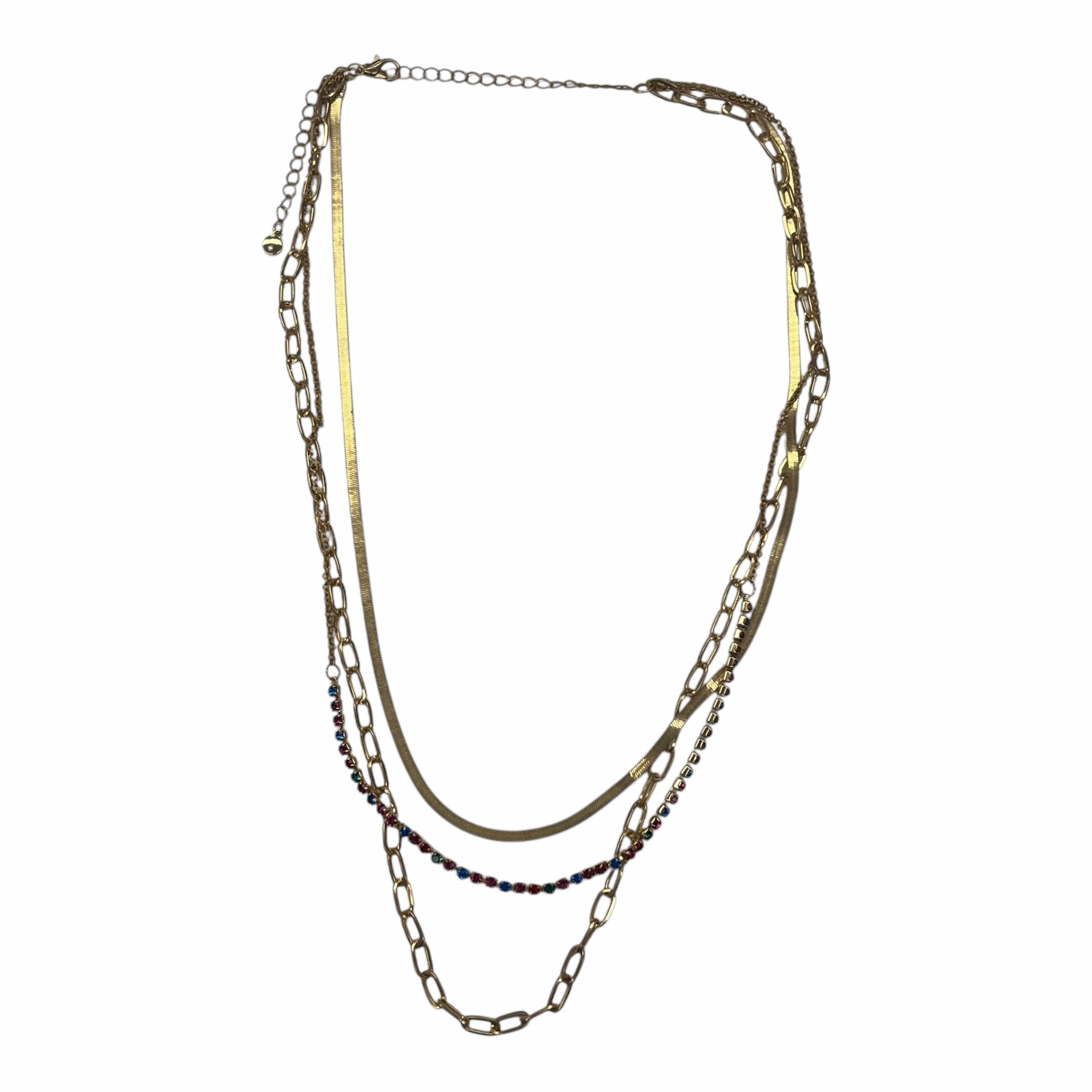 Necklace Layered By Clothes Mentor In Gold