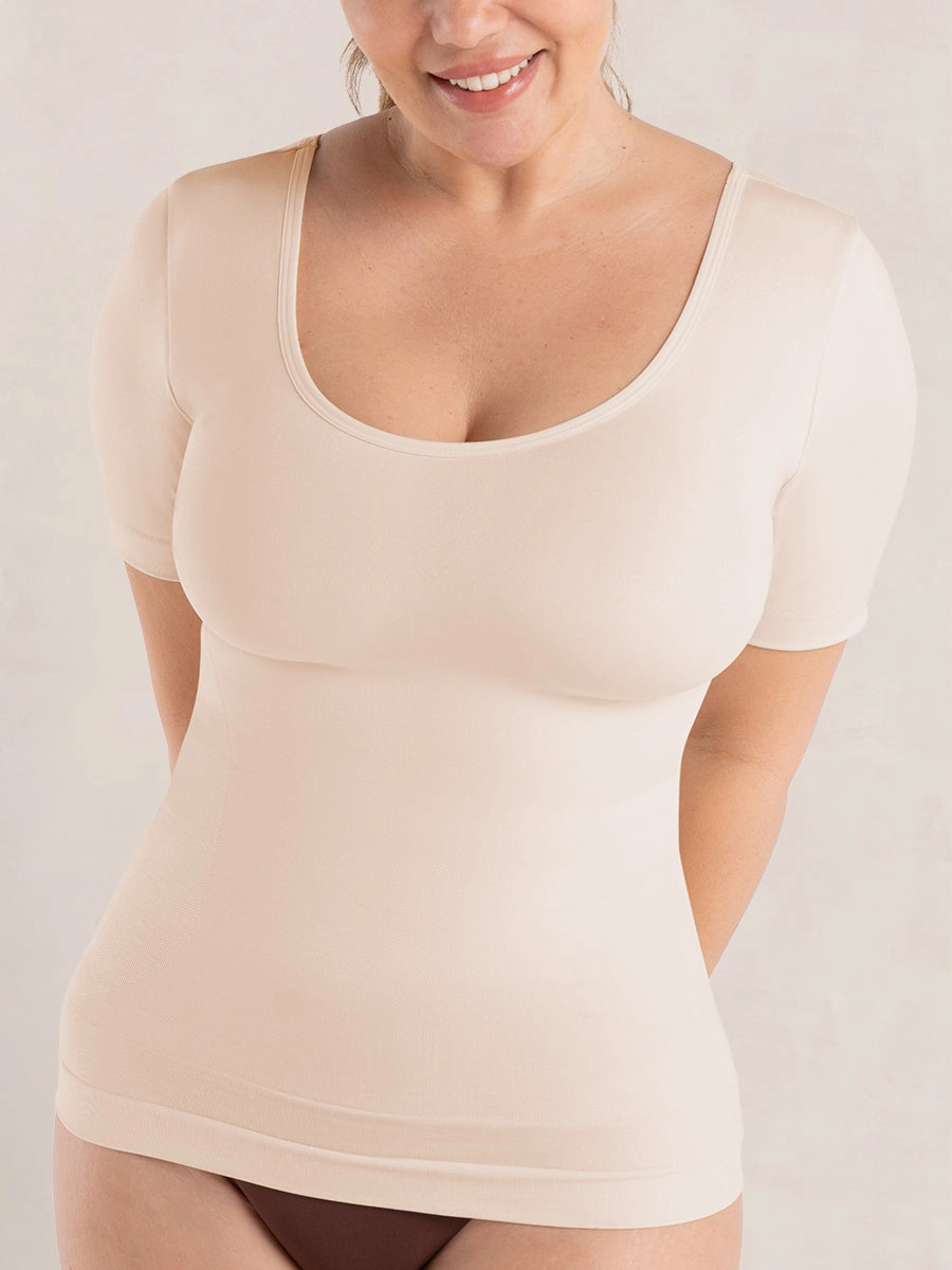 Offer: Shapermint Essentials All Day Every Day Short Sleeve Shaping T-Shirt - 50 percent OFF