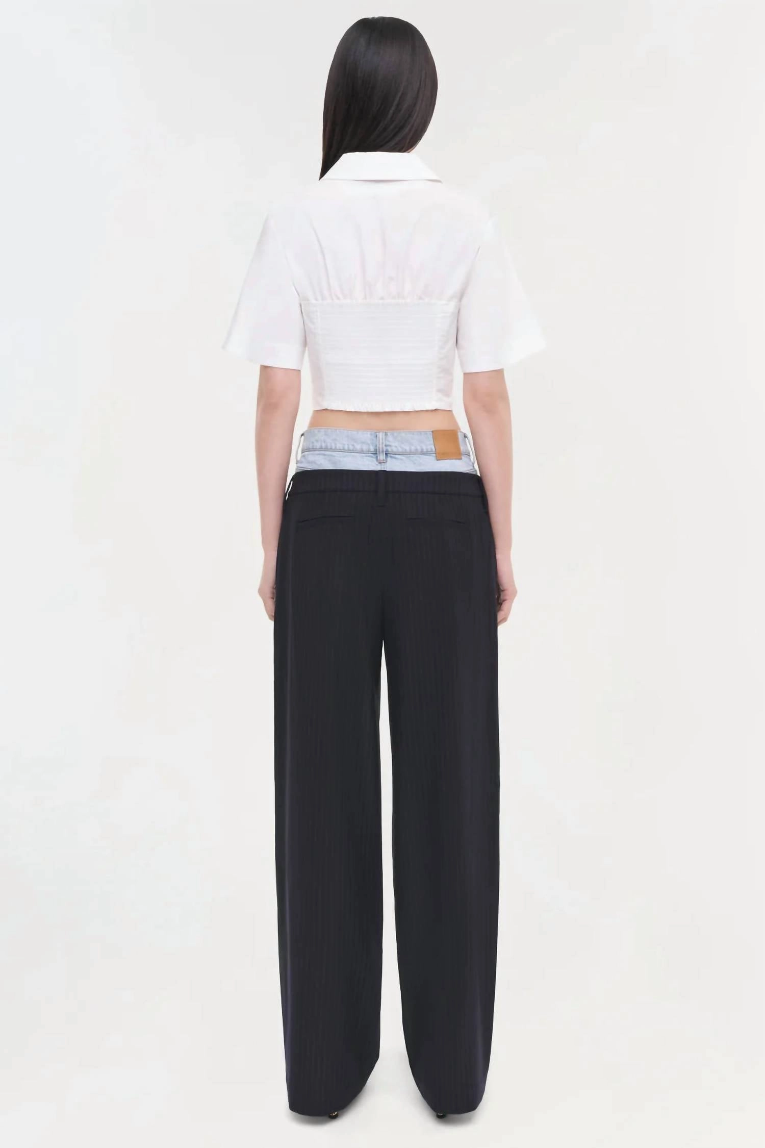 Ophelia Pant In Midnight Pinstripe Multi