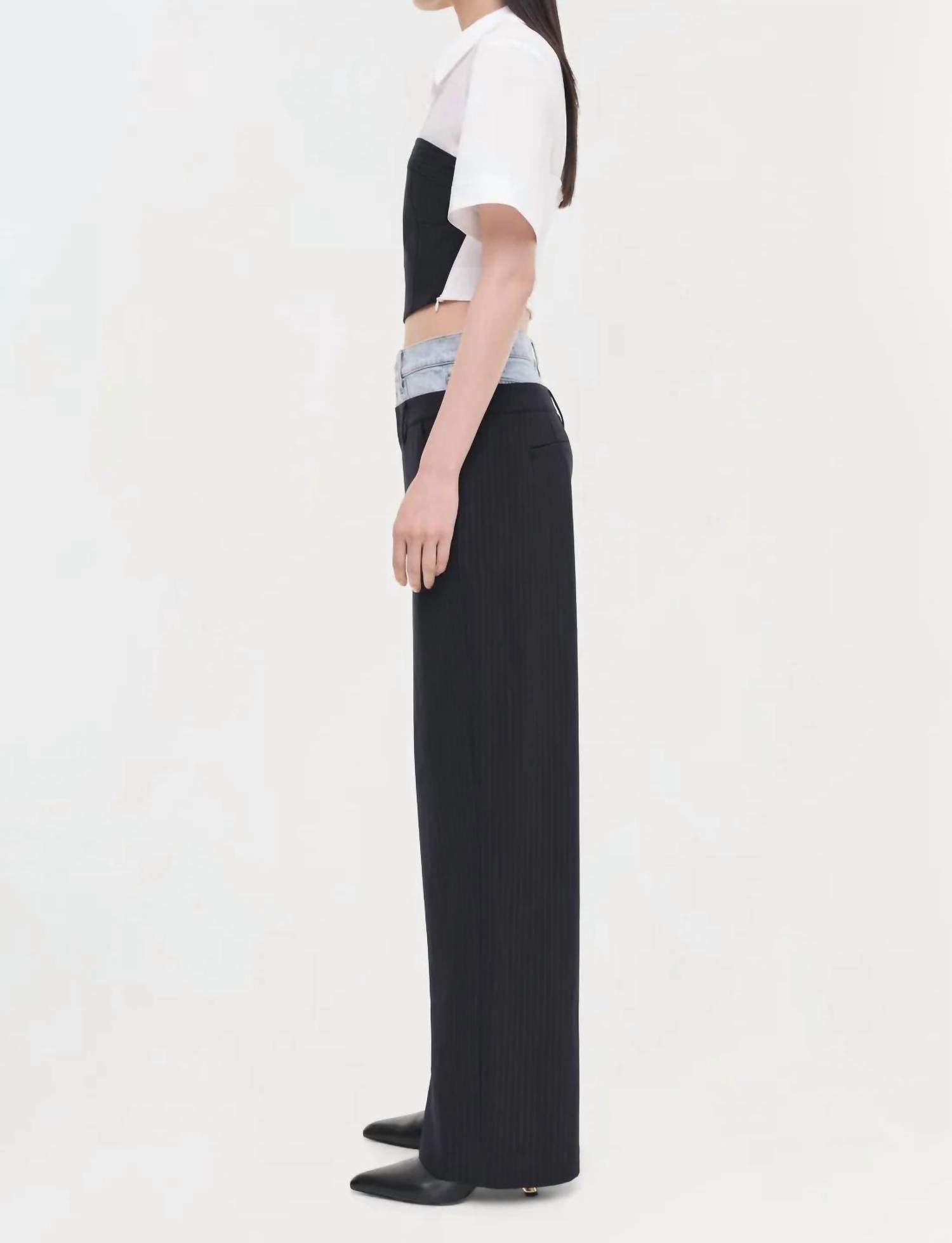 Ophelia Pant In Midnight Pinstripe Multi
