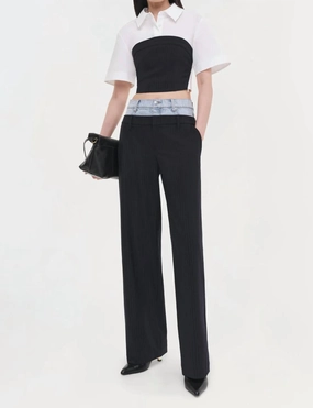 Ophelia Pant In Midnight Pinstripe Multi