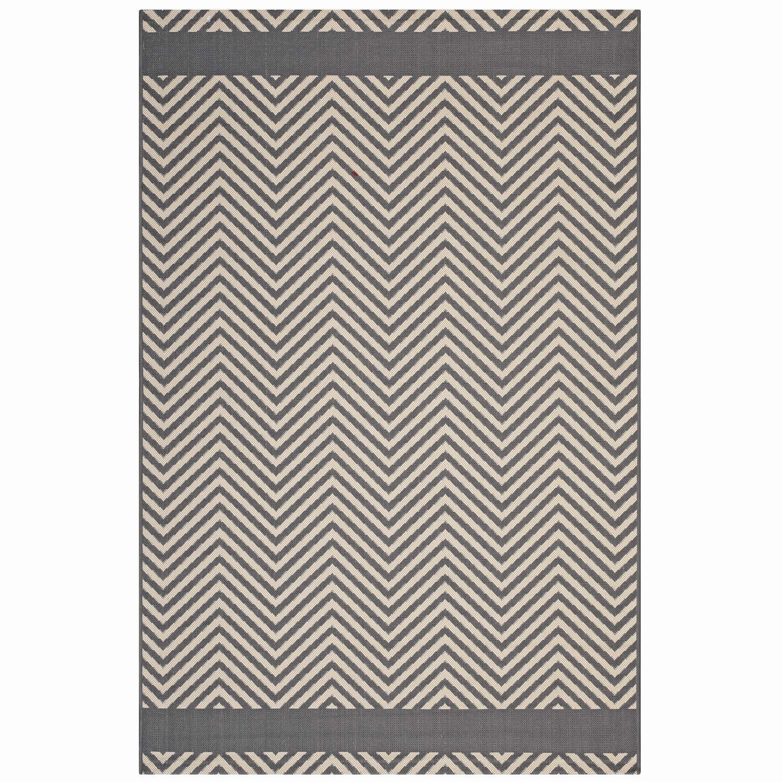 Optica Chevron With End Borders Indoor and Outdoor Area Rug by Modway