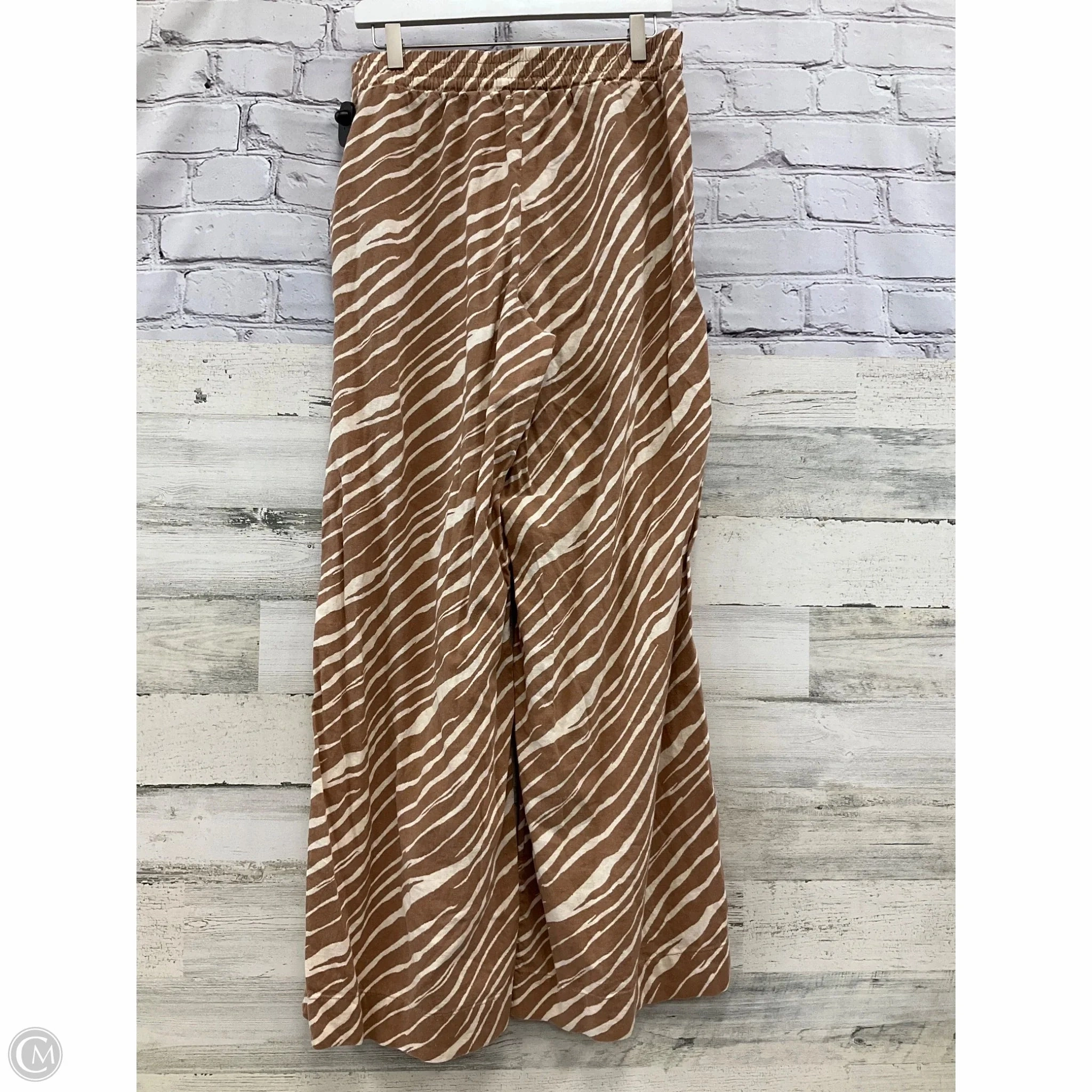 Pants Wide Leg By A New Day In Tan & White, Size: M