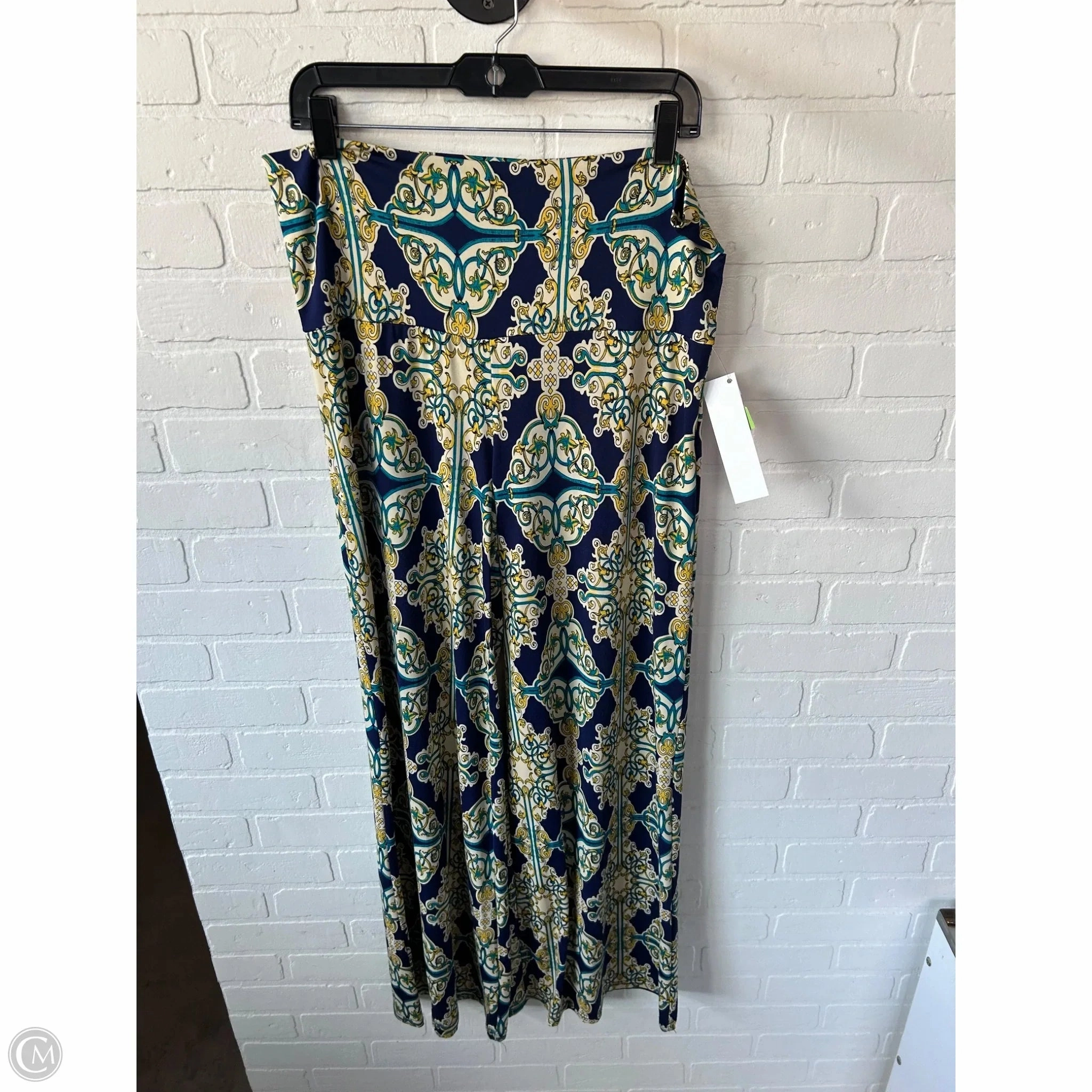 Pants Wide Leg By Clothes Mentor In Blue & Yellow, Size: 16