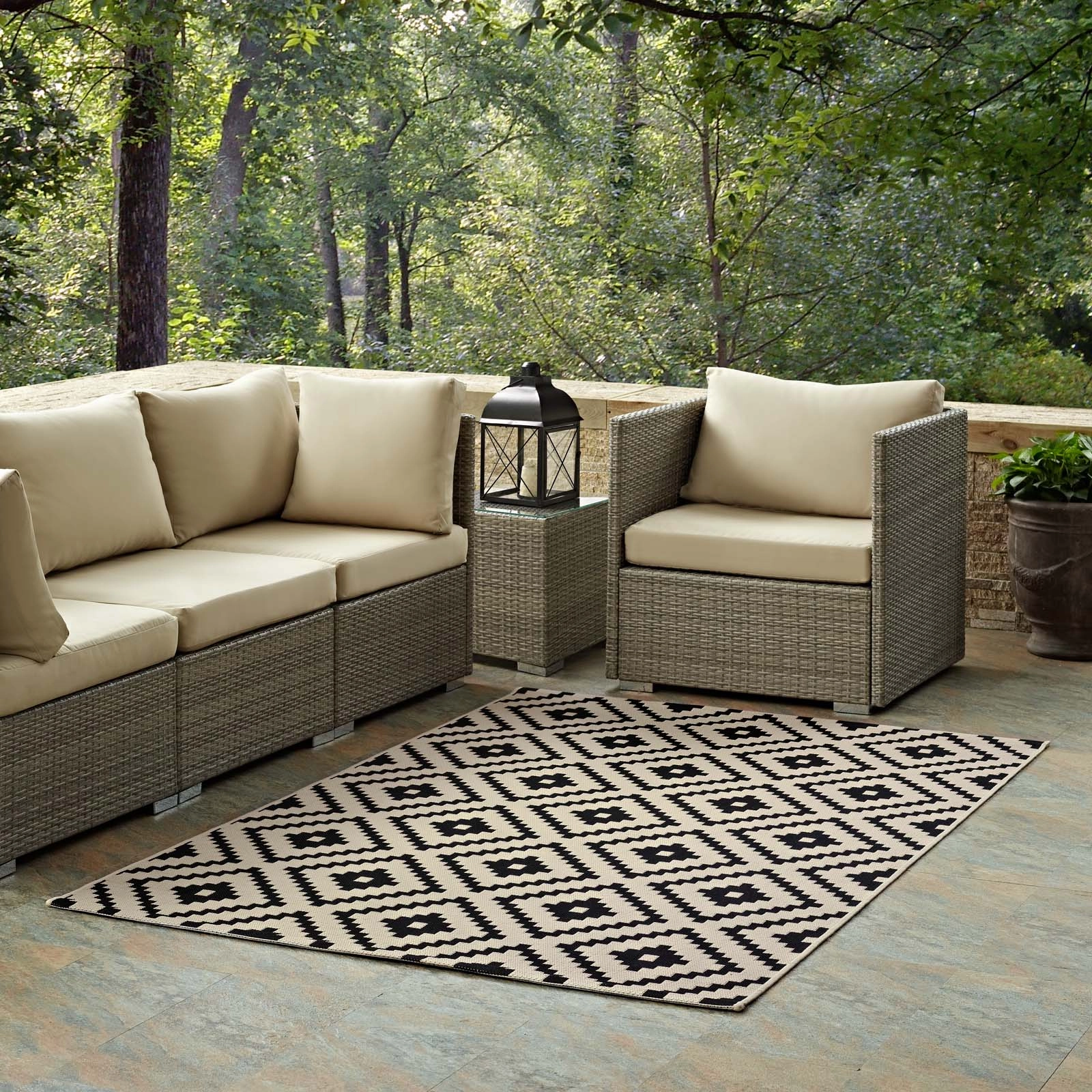 Perplex Geometric Diamond Trellis Indoor and Outdoor Area Rug by Modway