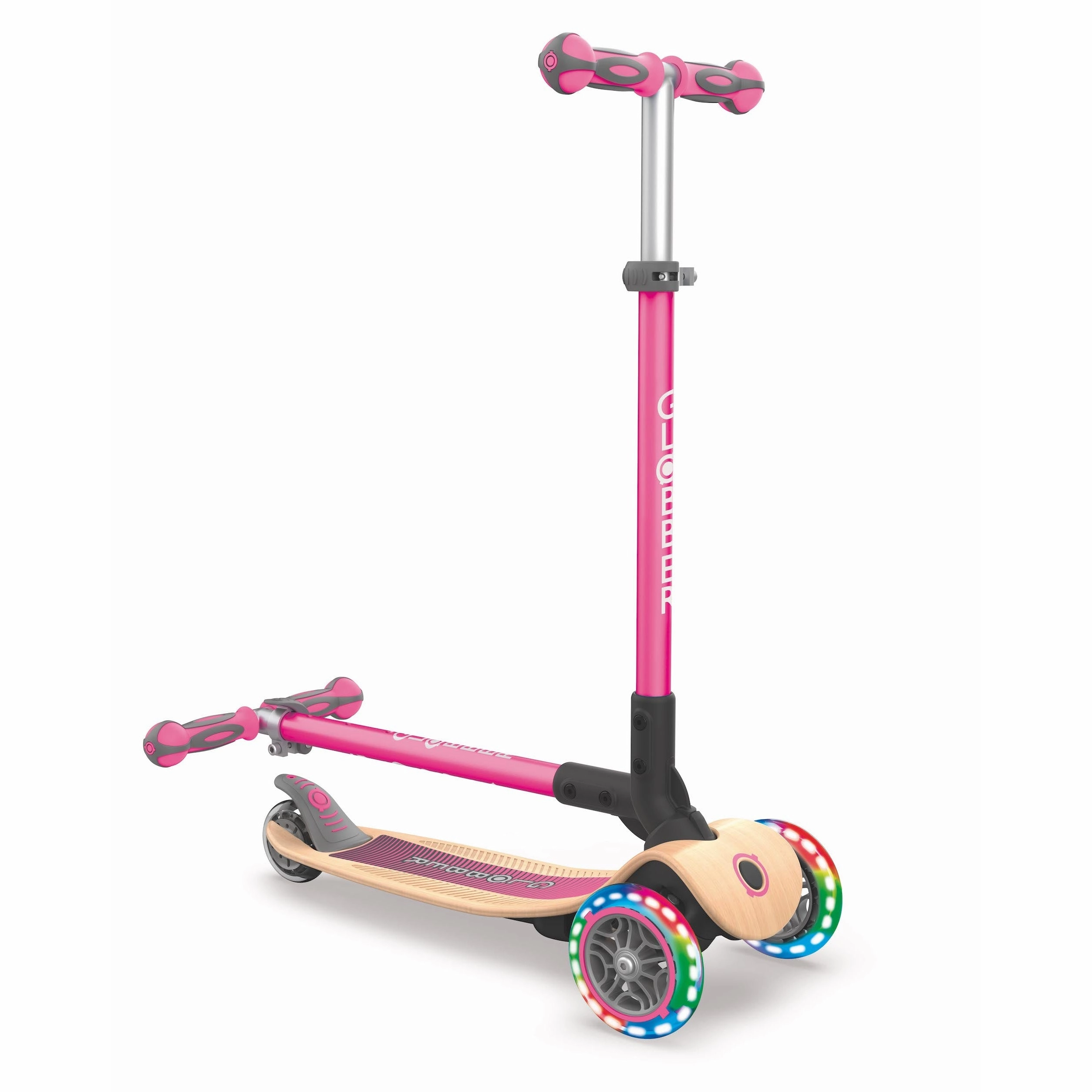 PRIMO Foldable Wood Scooter Light 3 Wheel VARIOUS COLOURS