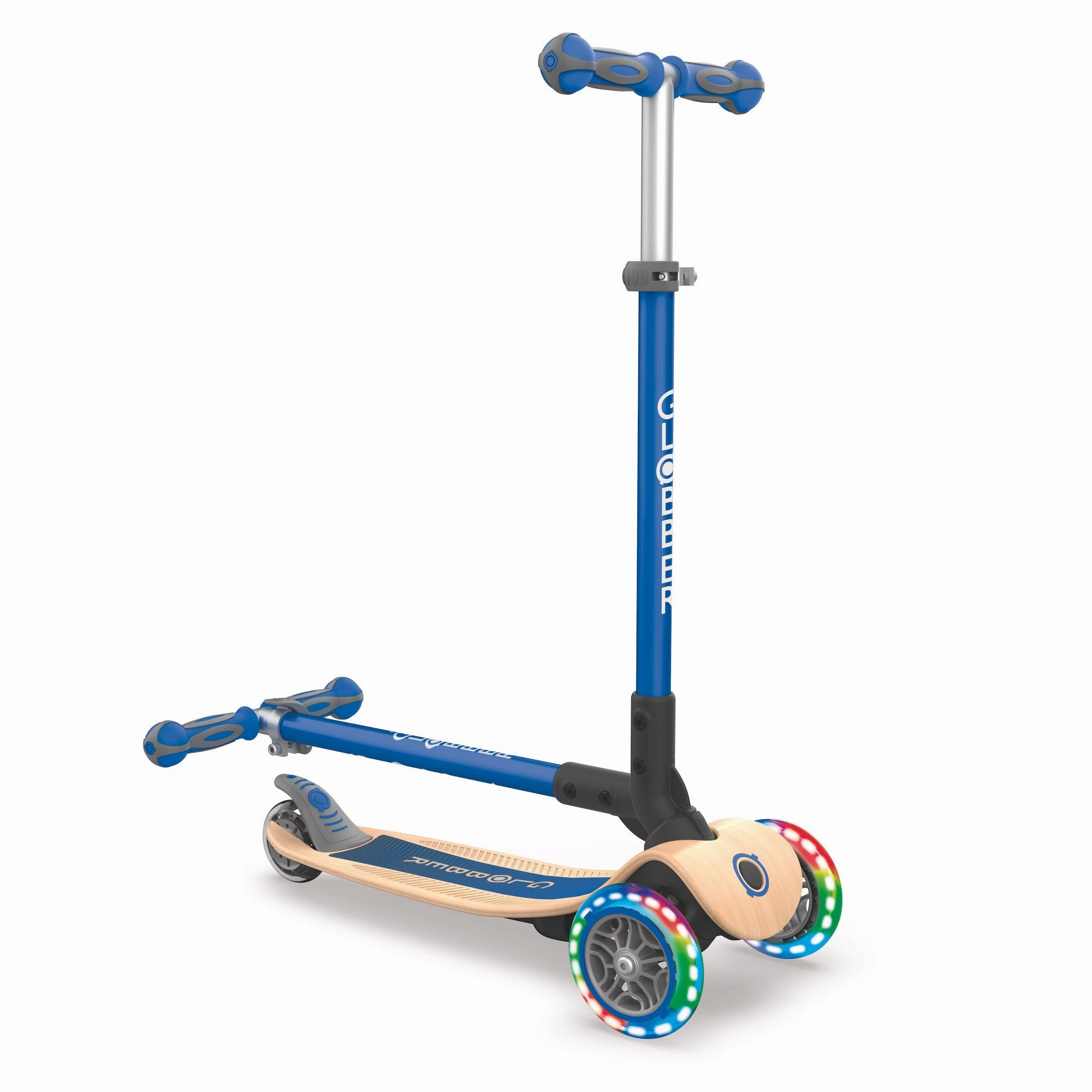 PRIMO Foldable Wood Scooter Light 3 Wheel VARIOUS COLOURS