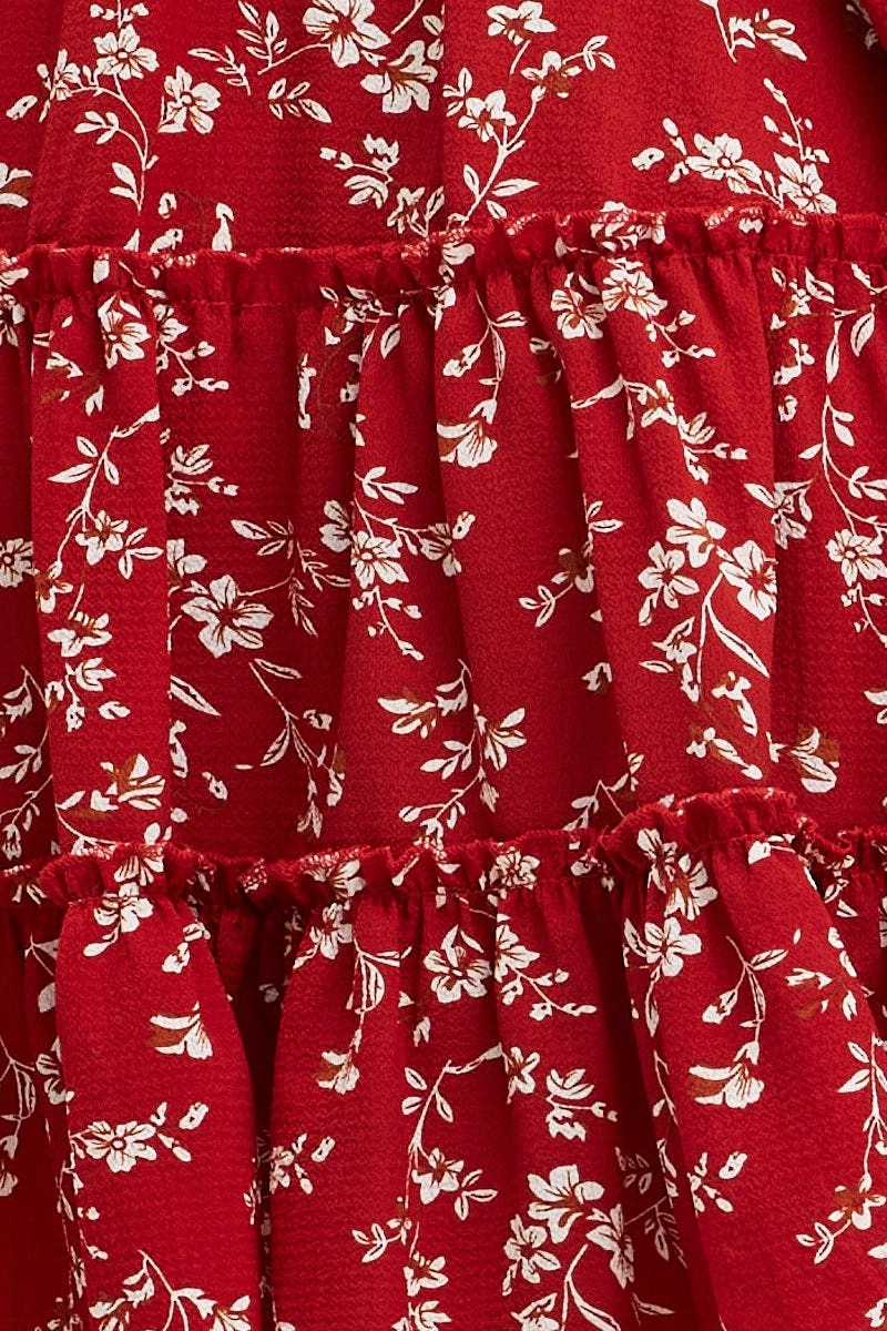 Print Skater Dress Long Sleeve Mini
